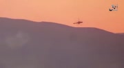 Syrian chopper with russian crew gets hit by IS