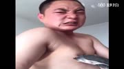 Idiot lets a turtle bite his nipple