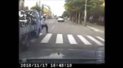 Car hits the man during Crossing.