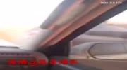 Truck demolishes a car