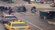 SUV plows into the group of riders