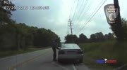 Dashcam Video Captures Ohio Trooper Hit By Car.