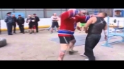 Russian MMA fighter shows his skills in killing and defence in prison yard against inmate