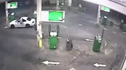 Driver jumps into moving car to stop thief.