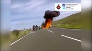 Race biker dies in fireball crash