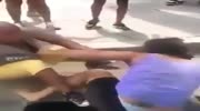 Black bitch gets bald while fight