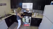 Pancake Flip Trick Gone Wrong