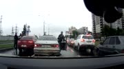 Road Rage Motorist Takes On The Wrong Driver