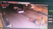 tractor squishes guy