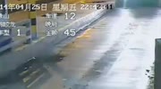 Silly Trucker Survives High Speed Impact From Steel Girders