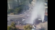 Enormous Fountain Erupts Into Street When Pipe Bursts