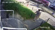 Woman In Amazing Escape As Runaway Bus Hits Bus Stop