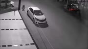 Criminals wrecking car
