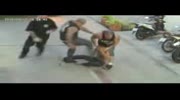 Watch three Hells Angels furiously beat a man in the street | Australian bikers in Thailand