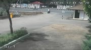 Driver takes out 2 riders