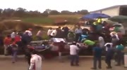 Car plows into the crowd of spectators
