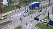 Woman run over by truck