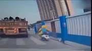 Scooter Rider Pulverized.