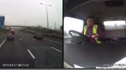 Dramatic dashcam Texting London driver jailed over car pile up