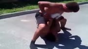 Dude is "humped" during fight