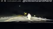 CLOWN GETS HIT AND RAN OVER!!
