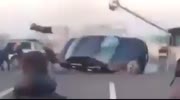 Car stunt goes wrong while movie making