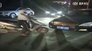 Drunkest rider in the world falls repeatedly as he tries to ride his scooter