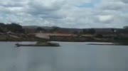 Flying over the river