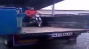 Idiot unloading bike