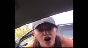 Feminist loses her mind in traffic after spotting a Trump bumper sticker