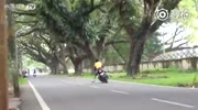 Rider loses control