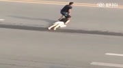 Oriental man drags his Girl by her hair