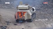 Houthis burn up armored vehicle and then..