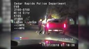 Cop Shoots a guy driving a Red truck.