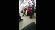Migrant in russian subway attacks a guy who tried to impress his GF with ugly behavior