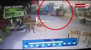 Truck overturns killing SUV driver