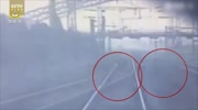 Footage Six people were killed after being hit by a cargo train