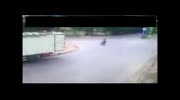 MOTORCYCLE RIDER HITS PARKED TRUCK