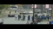 Football thugs caught on CCTV rioting 'like pack of animals'