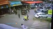 Woman gets run over by slow moving car