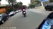 Motor cycle getaway fail