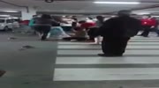 Crosswalk rage in parking garage