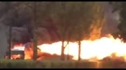 Fire turns CNG bus into Flamethrower