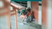 Robbery of a homless man in Brazil
