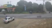 Rider gets removed off the road