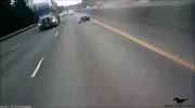 Motorcyclist Captures Brush With Death