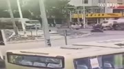 Female rider gets crushed by turning truck