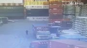 Containers Fall Crushing a Car