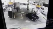 Without brakes, he tried to stop at the gas station