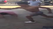 Guy passes out after a bodyslam